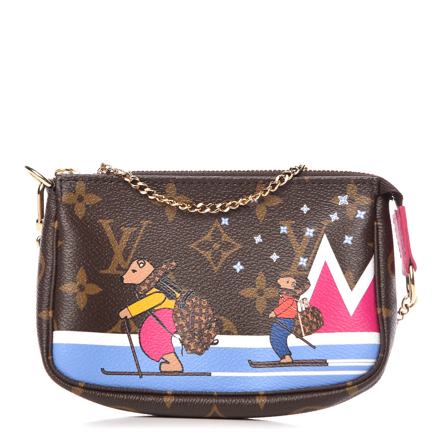 Monogram 2018 Christmas Animation Mini Bears Pochette Accessories