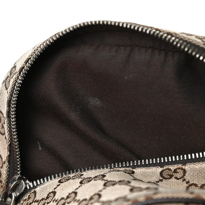 Gucci Monogram Dollar Calfskin Waist Pouch Beige Ebony Testa di Moro Marrone Scuro 11 of 15