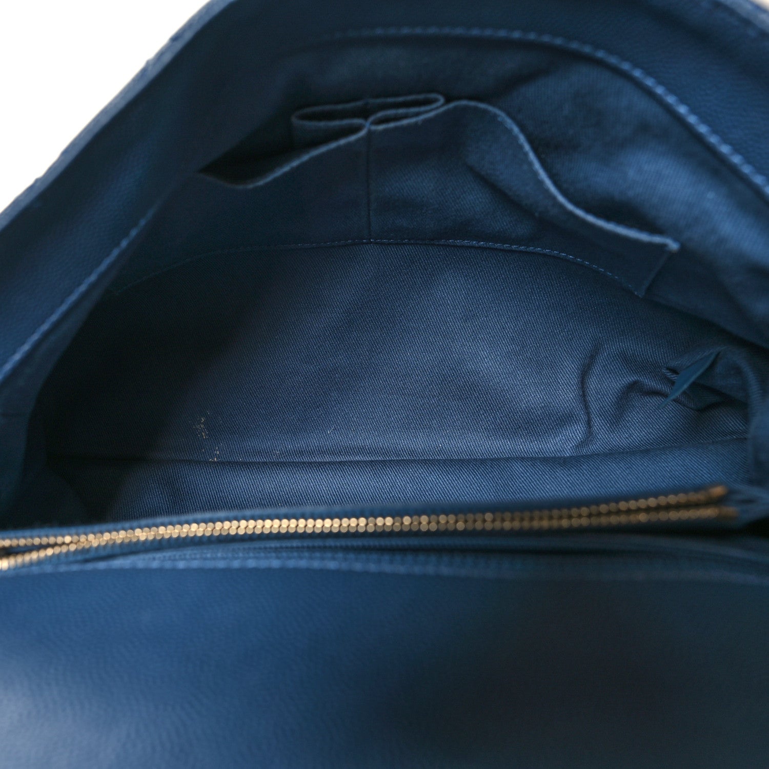 Chanel Caviar Quilted Medium Coco Handle Flap Blue 5 of 11