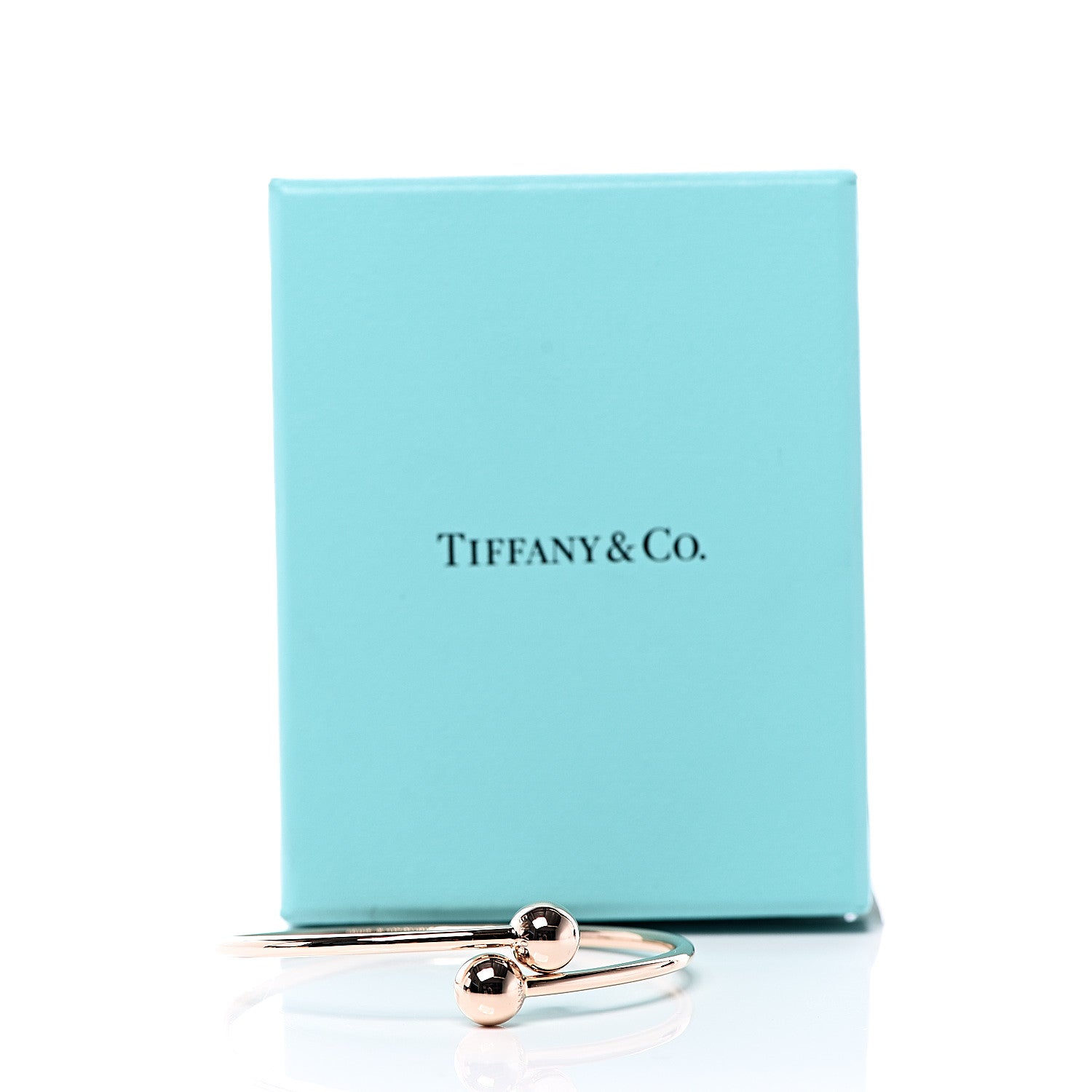 Tiffany 18K Rose Gold 8mm HardWear Ball Bypass Bracelet 5 of 5