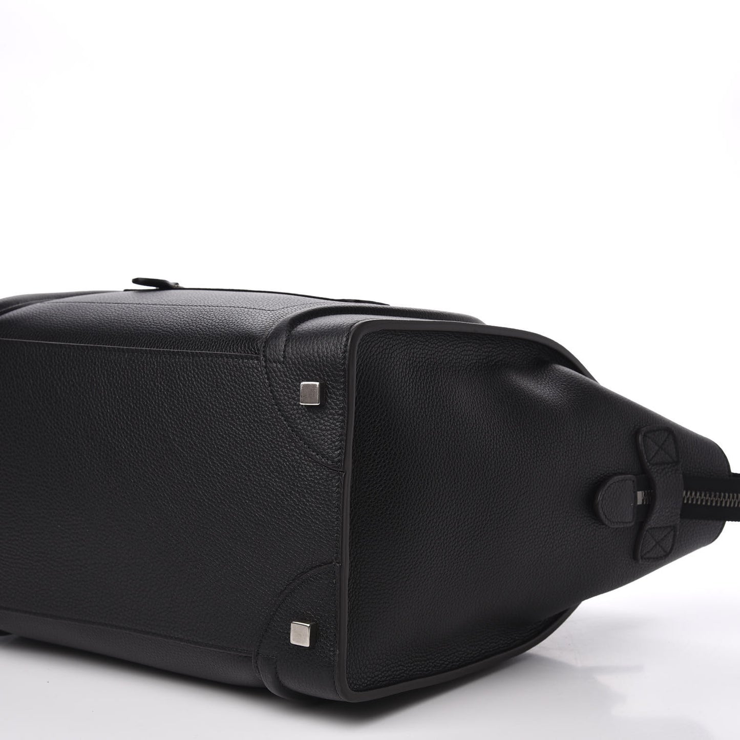 Drummed Calfskin Mini Luggage Black