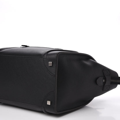 Celine Drummed Calfskin Mini Luggage Black 6 of 8