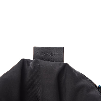 Gucci Monogram Calfskin Perforated Medium Flat Messenger Bag Black 9 of 17