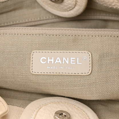 Chanel Mixed Fibers Medium Deauville Tote White 7 of 11