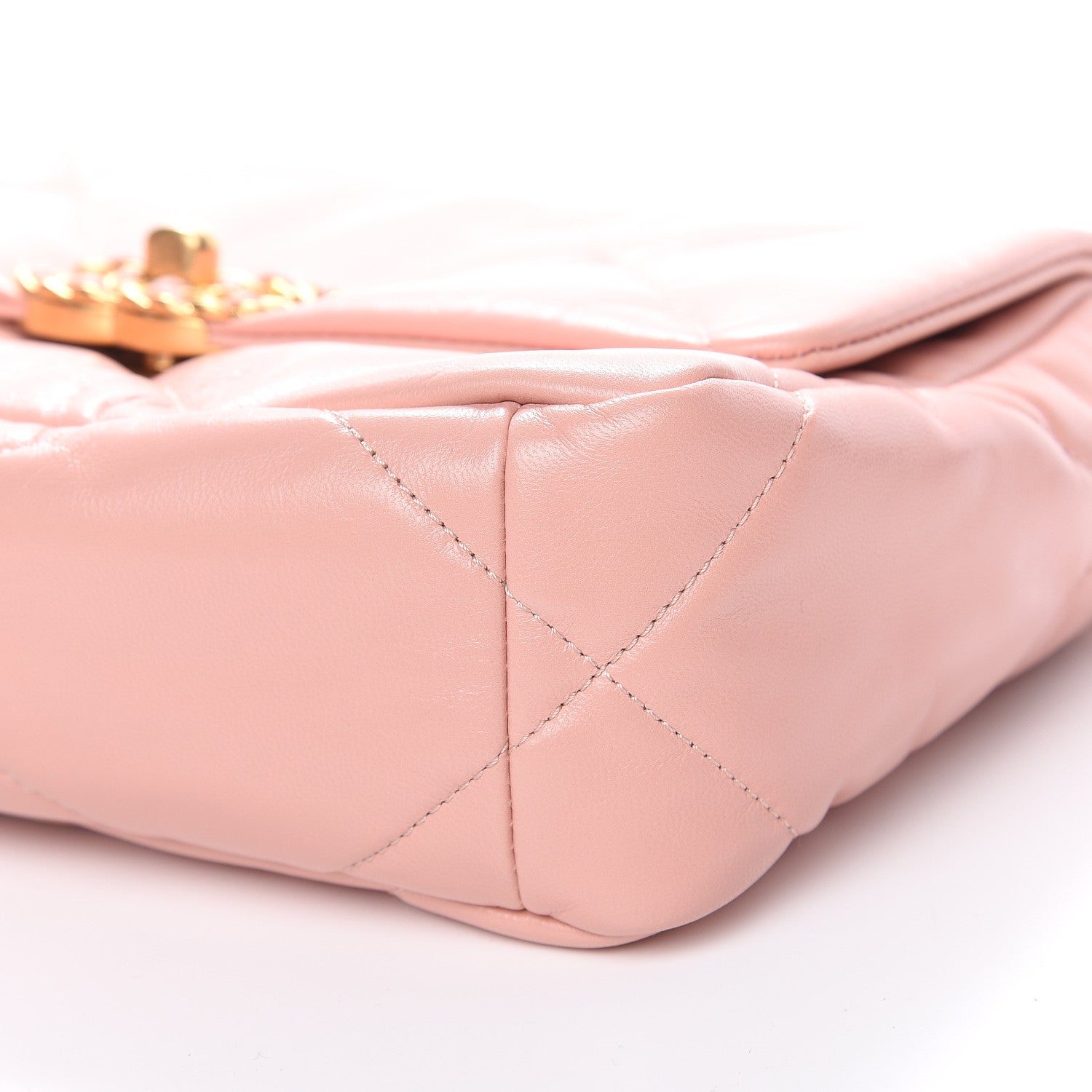 Chanel Goatskin Quilted Medium 19 Flap Light Pink 9 of 12