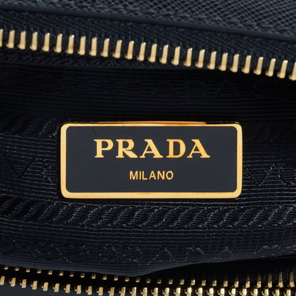 Prada Saffiano Lux Small Double Zip Tote Nero Black 3 of 12