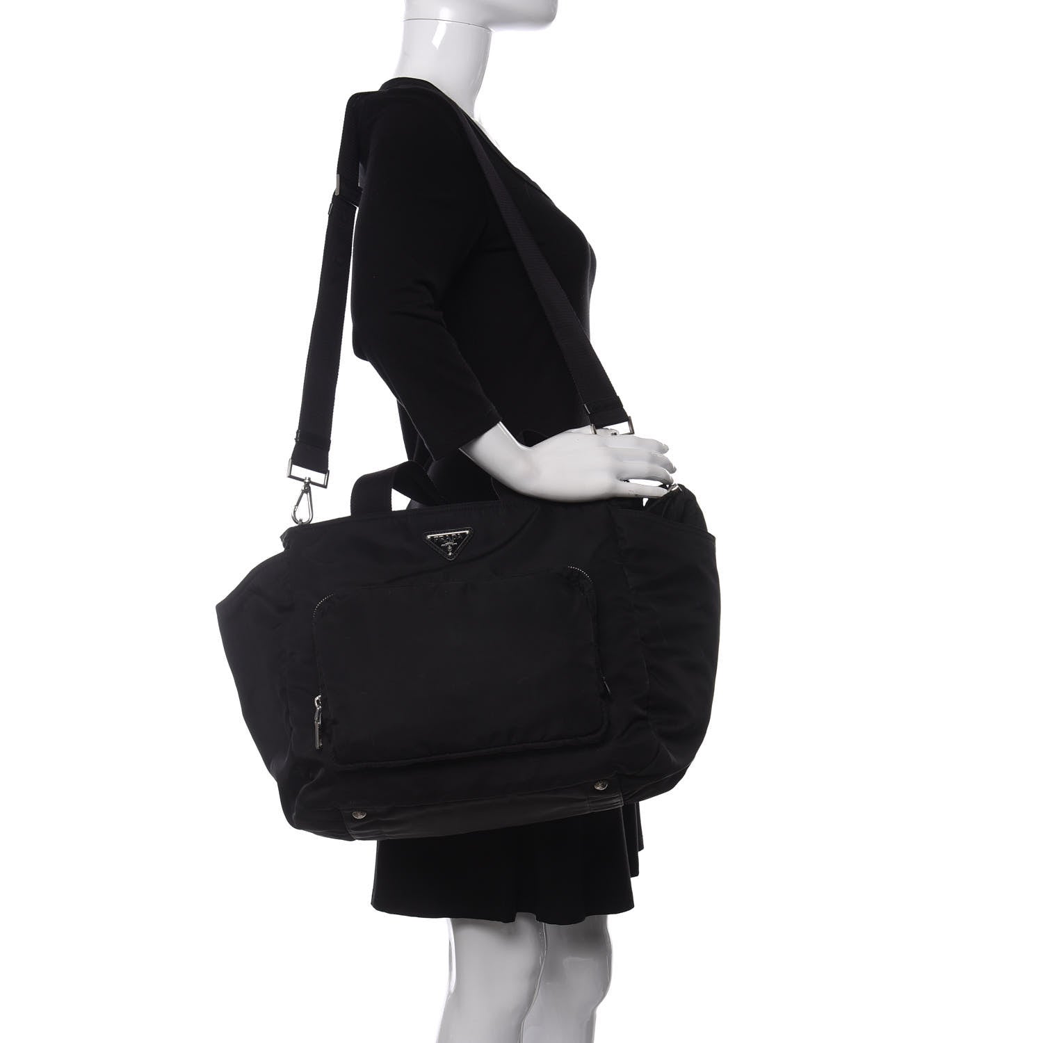 Prada Tessuto Nylon Vela Diaper Bag Black 2 of 11