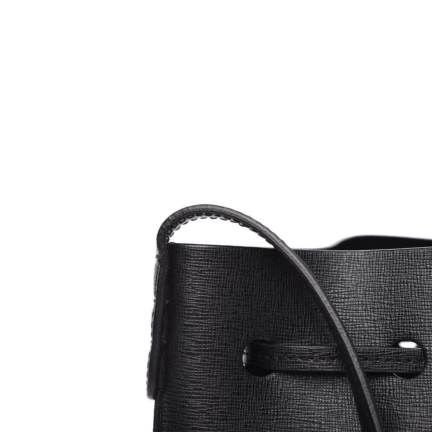 Saffiano Mini Bucket Bag Black