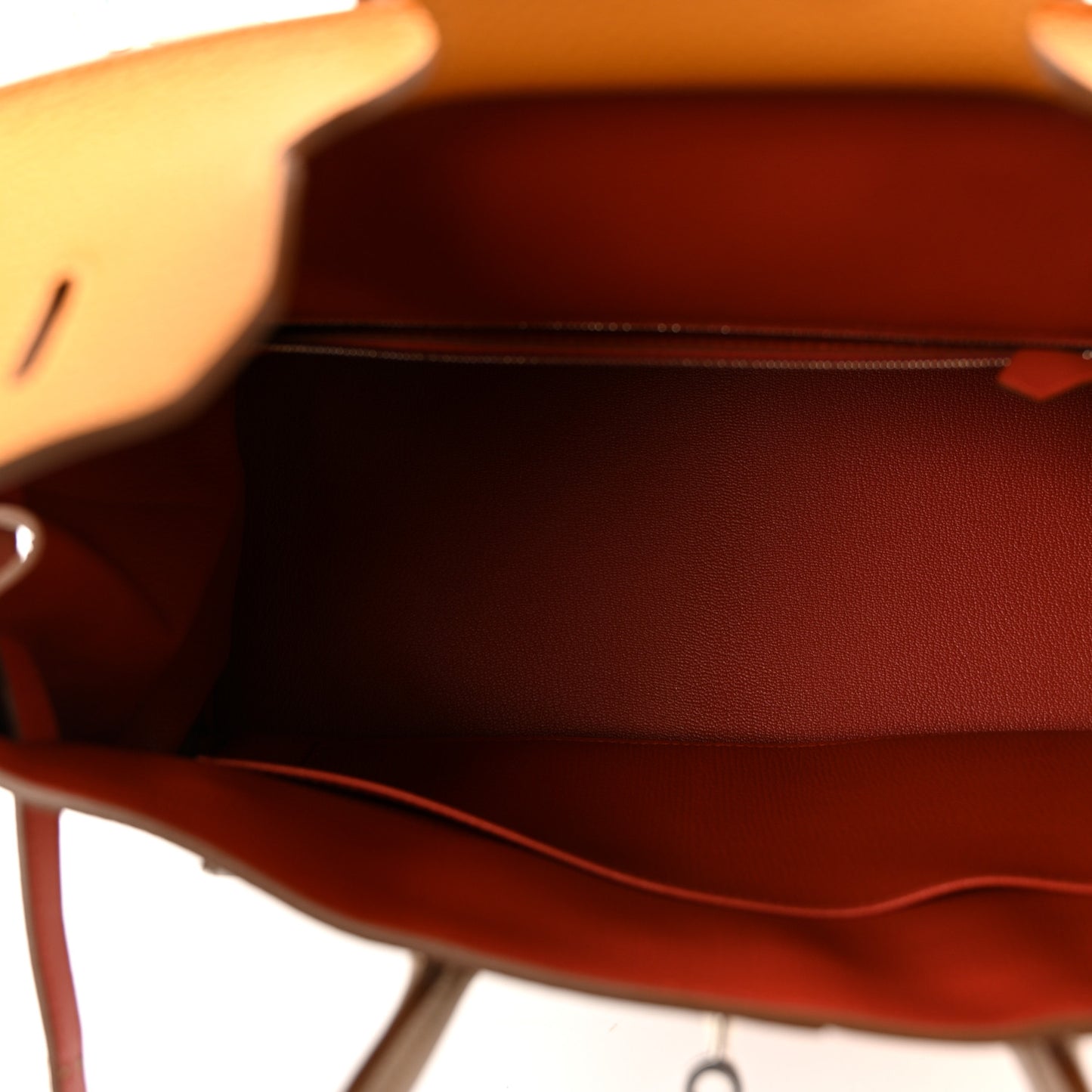Taurillon Clemence Swift Tri-Color Birkin 35 Sanguine Gris Tourterelle Moutarde