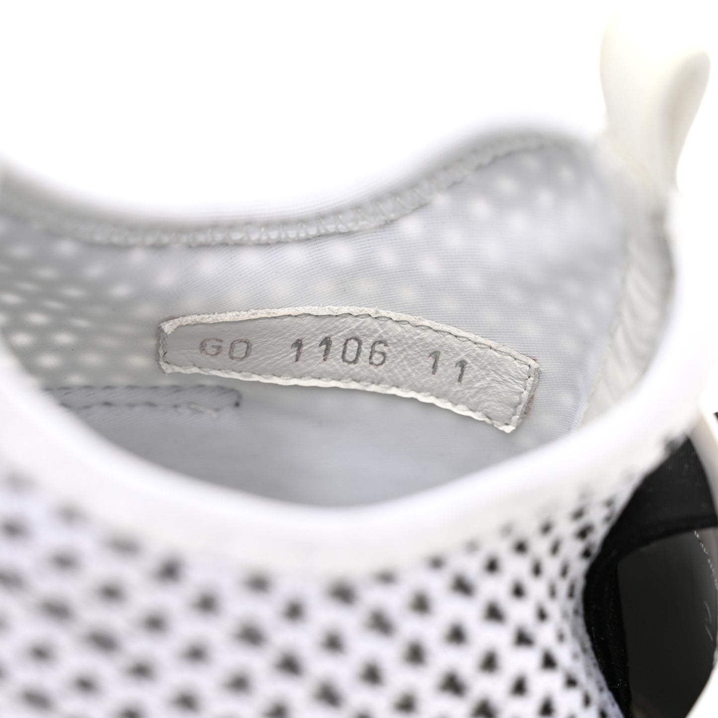 Mesh Calfskin Damier Embossed Fuel Power Sneakers 11 White
