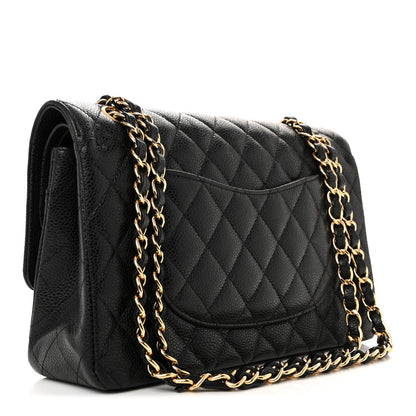 Chanel Caviar Quilted Medium Double Flap Black 2 of 16