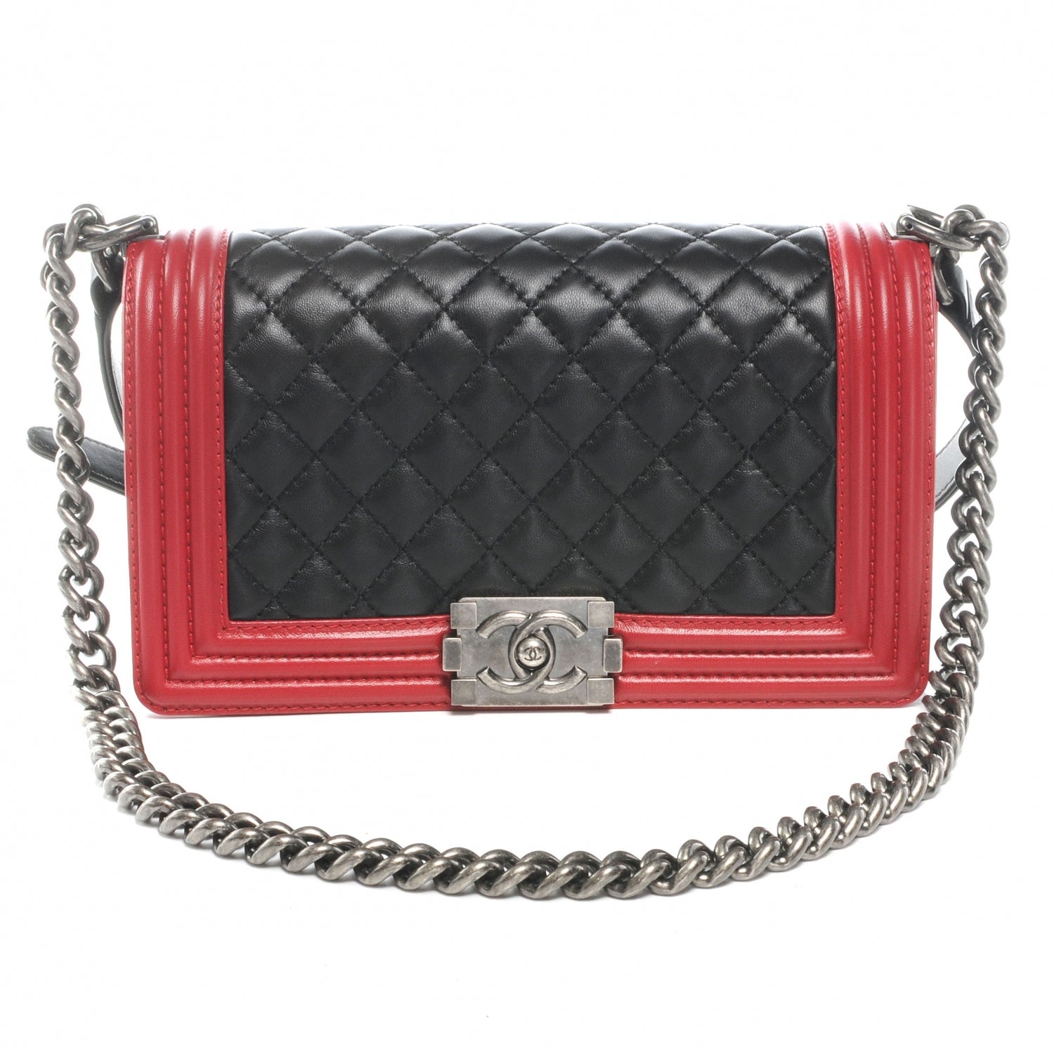 Chanel Lambskin Quilted Medium Boy Flap Black Castillan 1 of 7