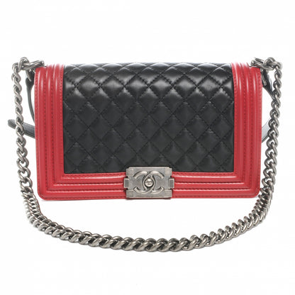Chanel Lambskin Quilted Medium Boy Flap Black Castillan 1 of 7