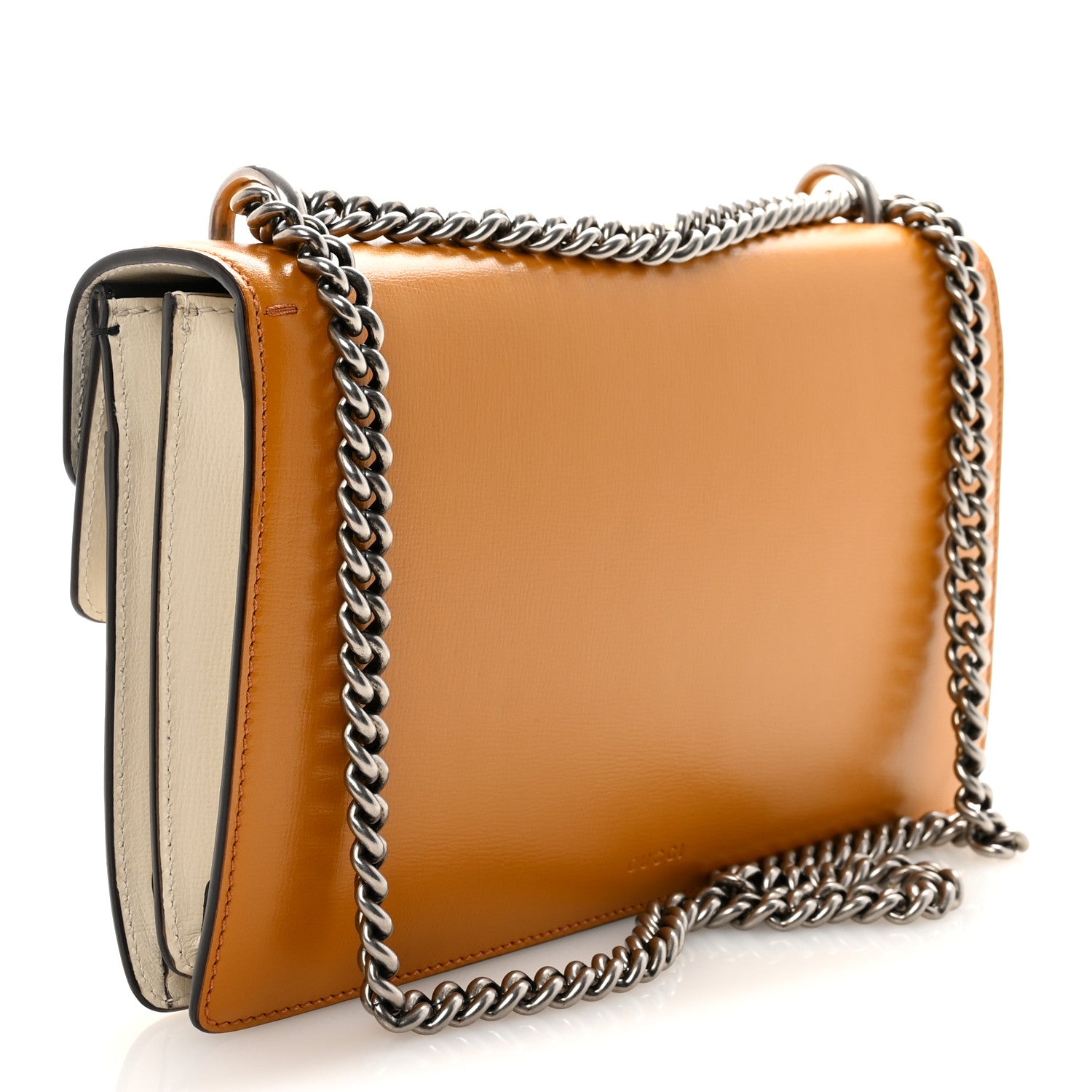 Gucci Azalea Calfskin Enamel Tri-Color Small Dionysus Shoulder Bag Mystic White Sun Oil Black Electric Blue 3 of 10