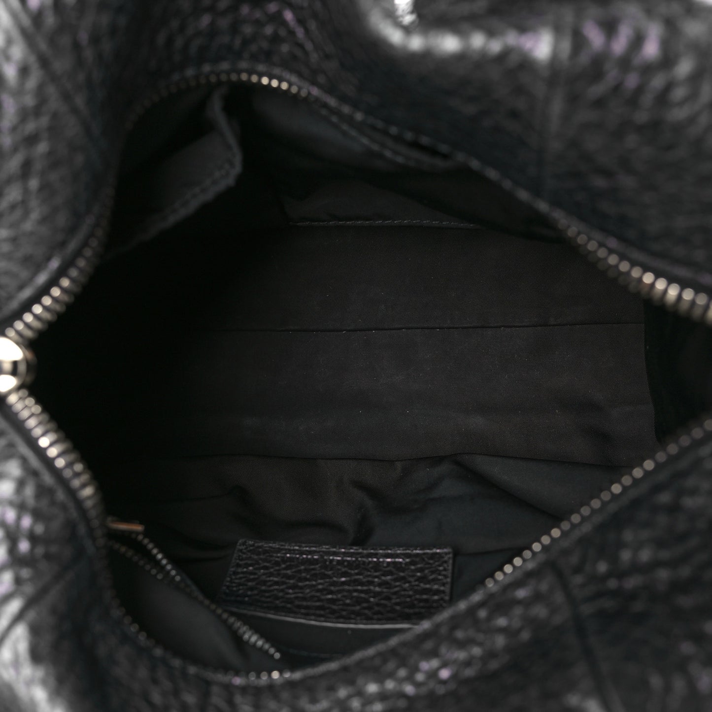 Pebbled Lambskin Inside Out Rocco Black Nickel Hardware