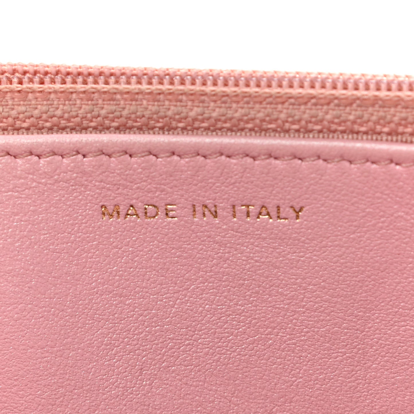 Iridescent Caviar Quilted Wallet on Chain WOC Rose Pink
