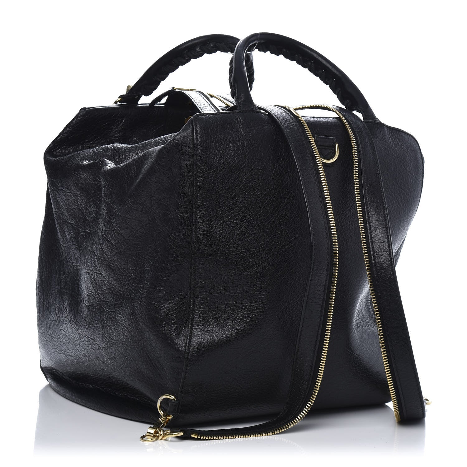 Balenciaga Agneau Giant 12 Gold Hardware Zip Traveler Backpack Black 2 of 10