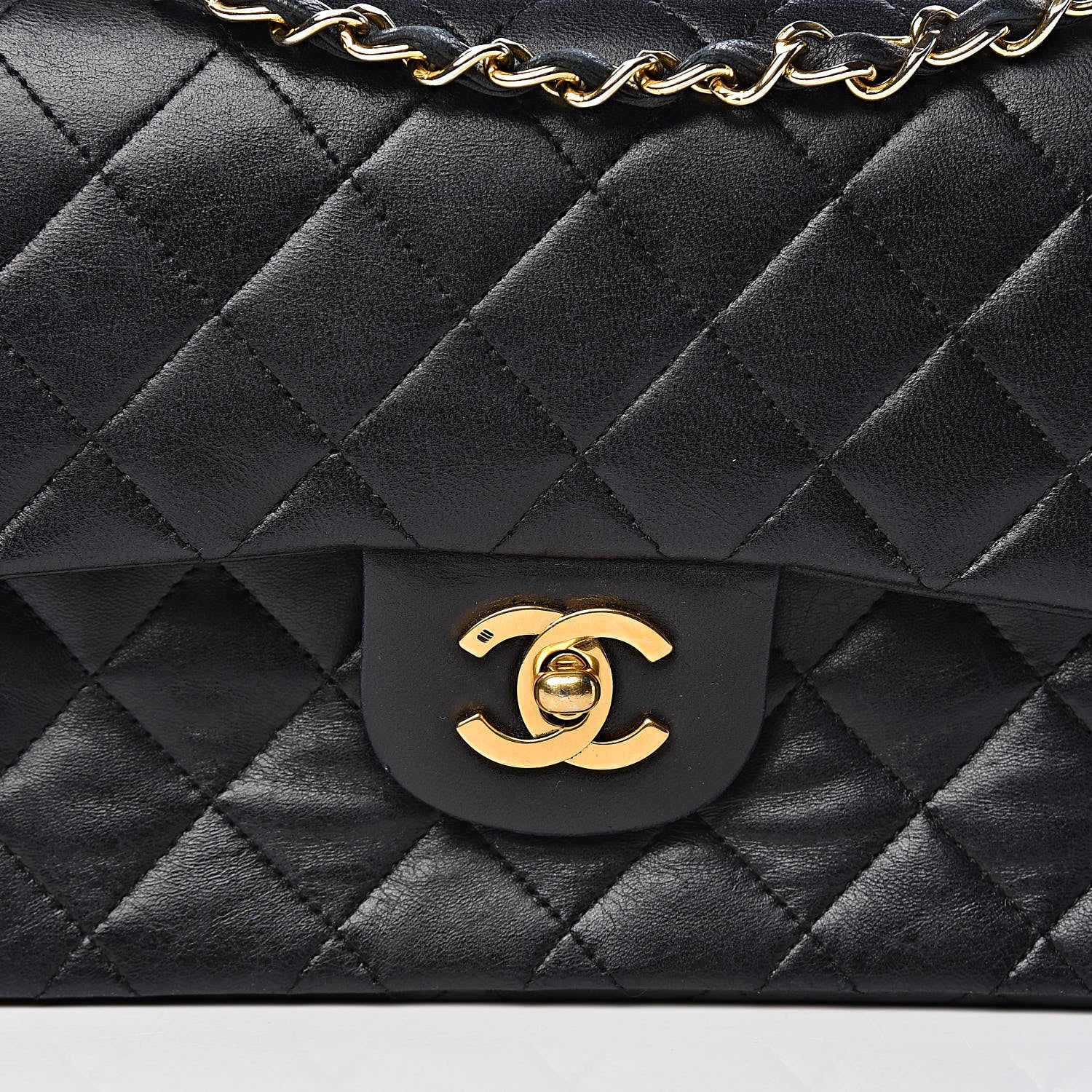 Chanel Lambskin Quilted Small Double Flap Black 14 of 14