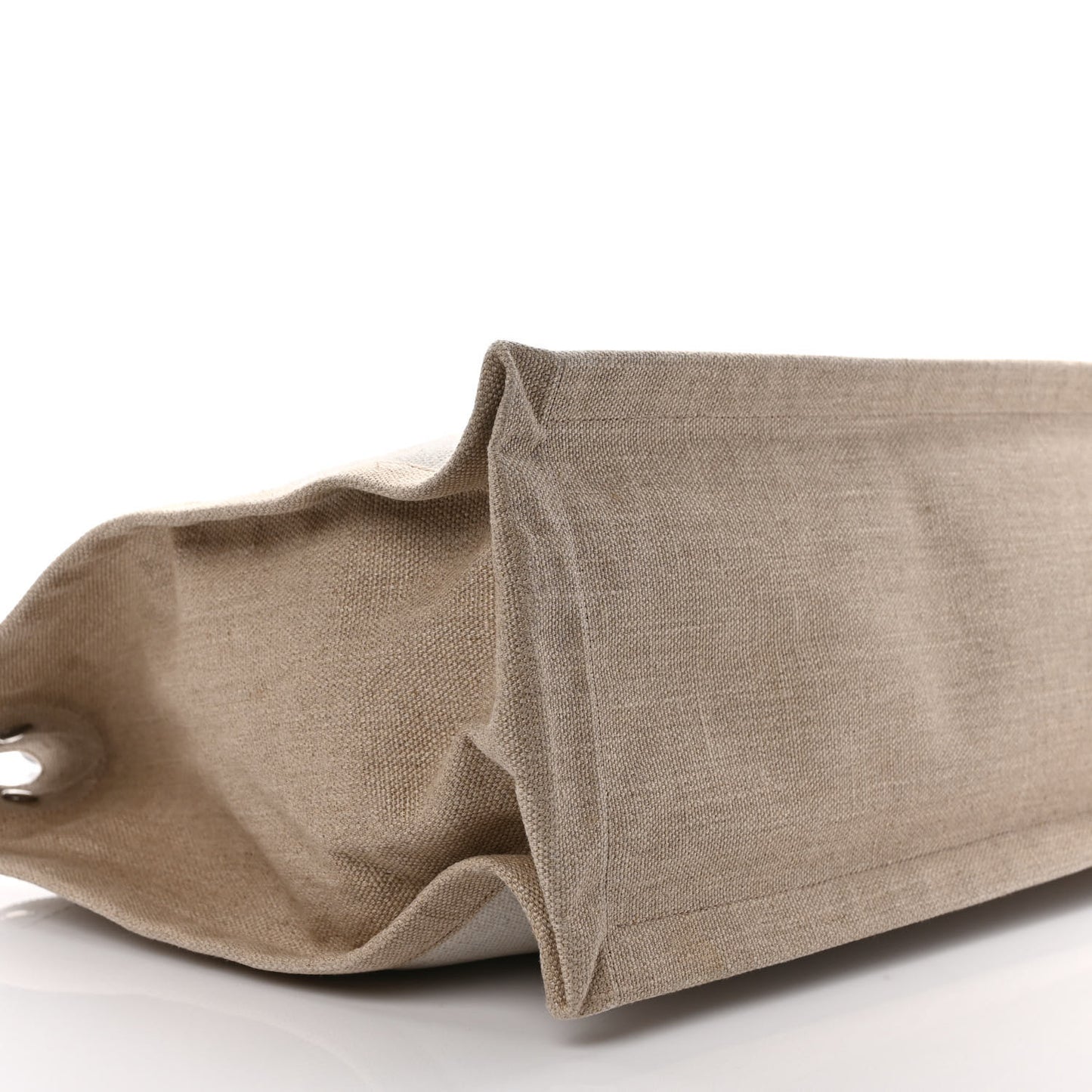 Linen Calfskin Rive Gauche Tote Optic White