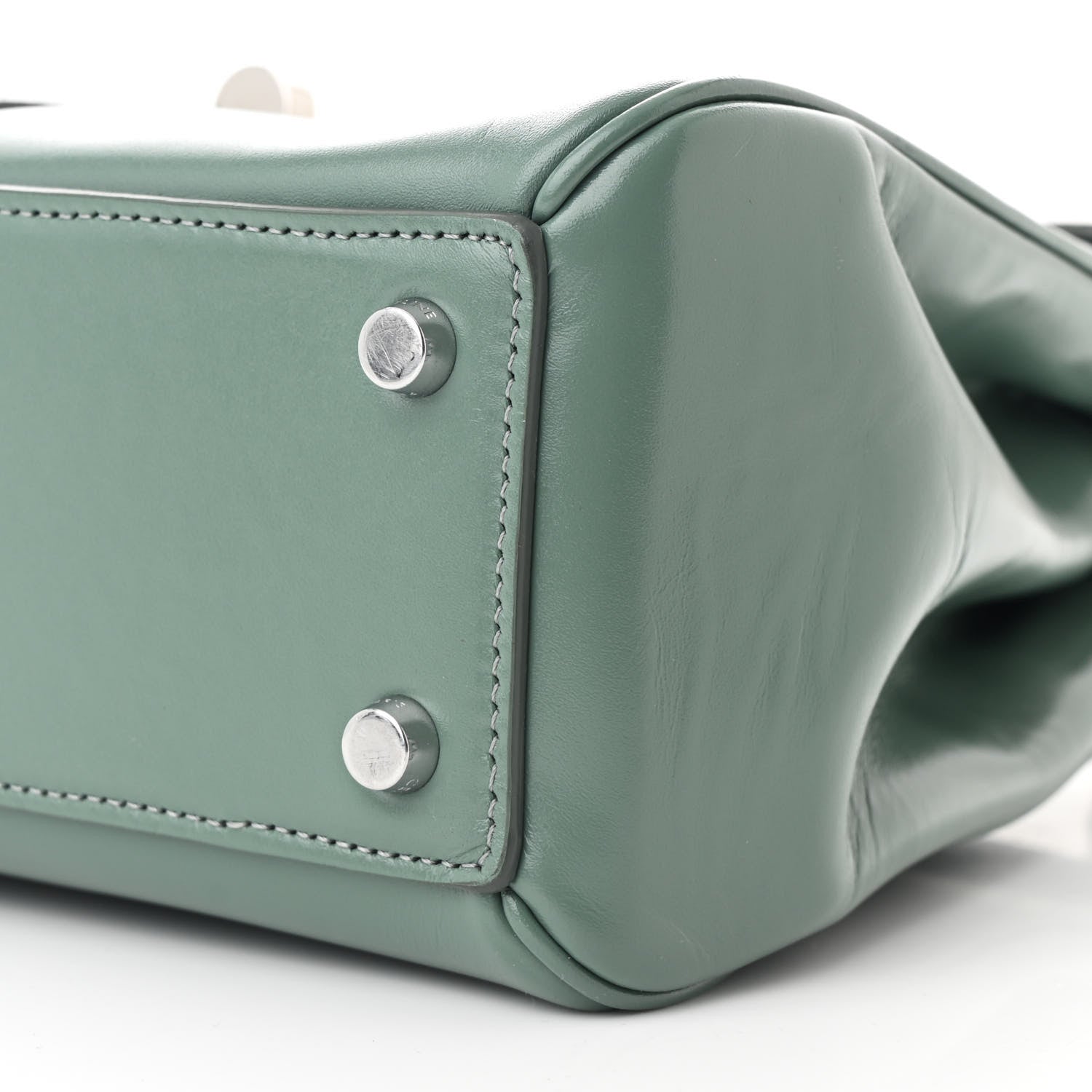 Celine Satinated Calfskin Small 16 Top Handle Bag Celadon 12 of 13