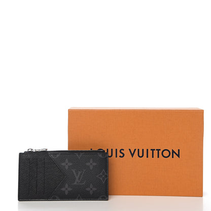 Louis Vuitton Monogram Eclipse Taiga Coin Card Holder 6 of 6