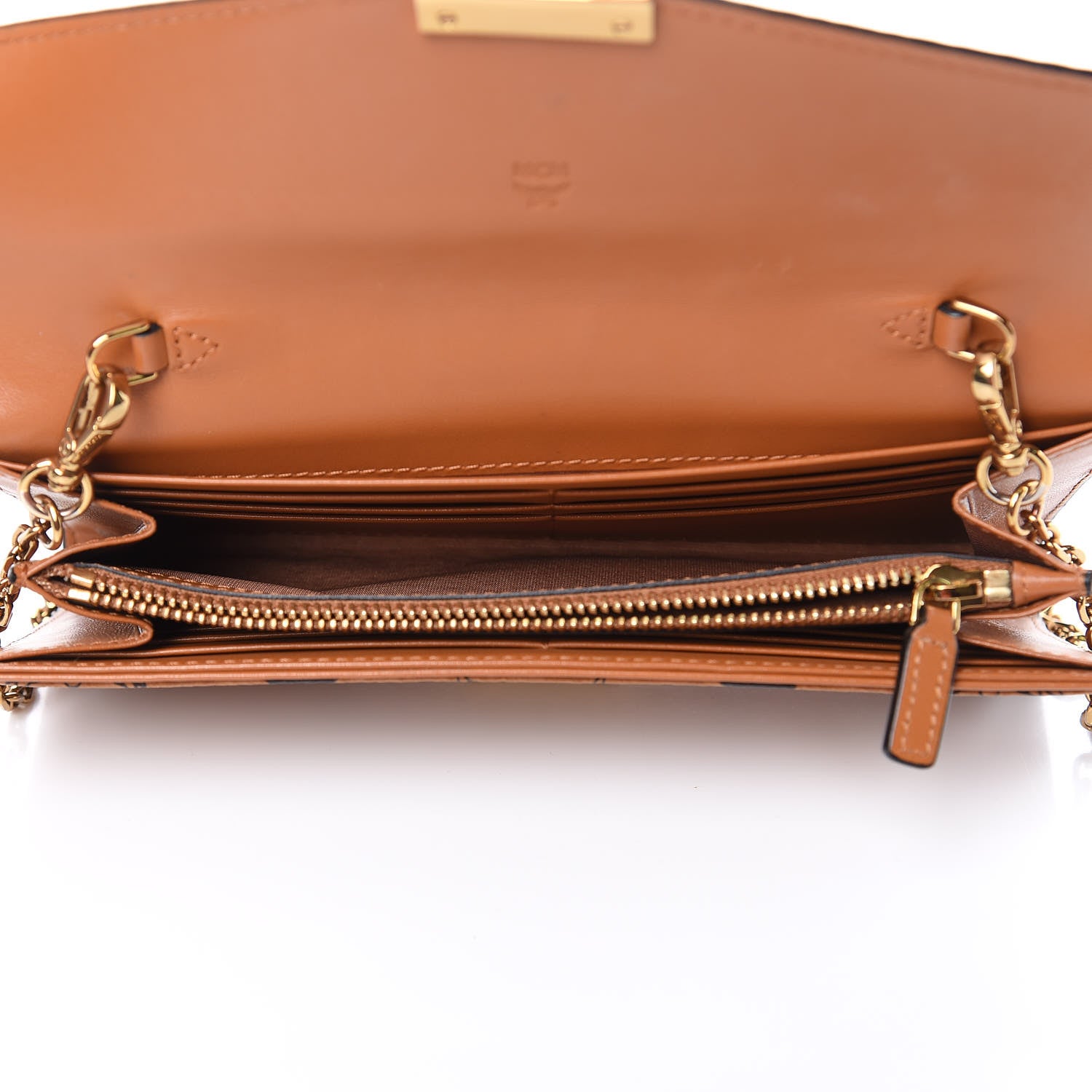 MCM Visetos Large Patricia Wallet On Chain Cognac 5 of 13