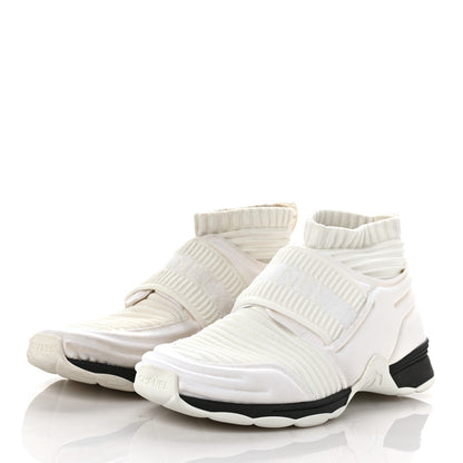 Chanel Stretch Fabric CC Sneakers 36 White 3 of 11