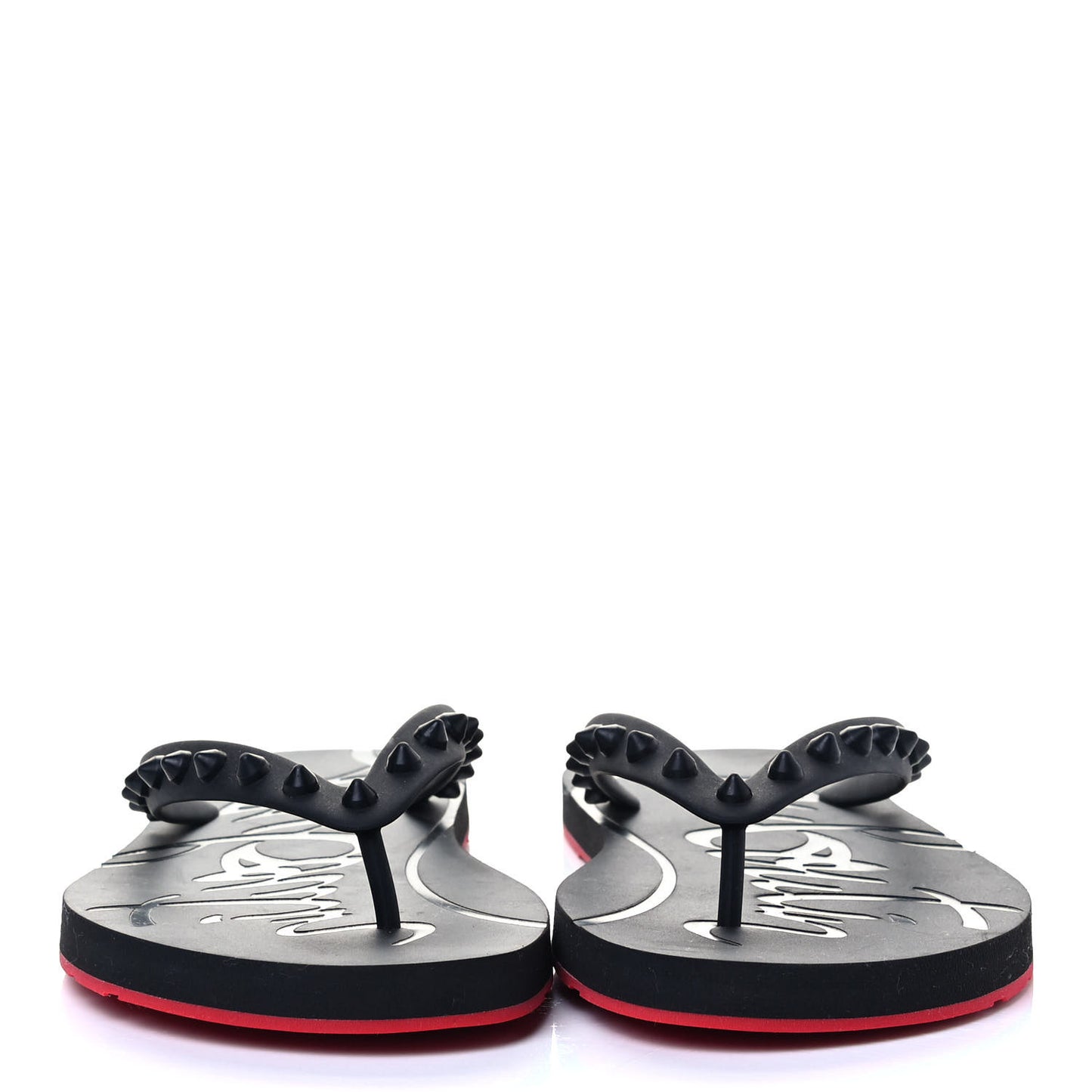 Rubber Spike Loubi Donna Flip Flop 39 Black