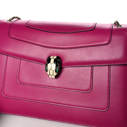 Bulgari Calfskin Serpenti Forever Shoulder Bag Pink 13 of 17