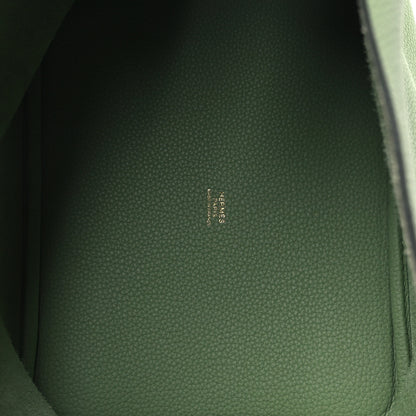 Hermes Taurillon Maurice Picotin Lock 22 MM Vert Criquet 5 of 10