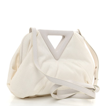 Bottega Veneta Nylon Jacquard Small The Point Triangle Bag Chalk 3 of 8