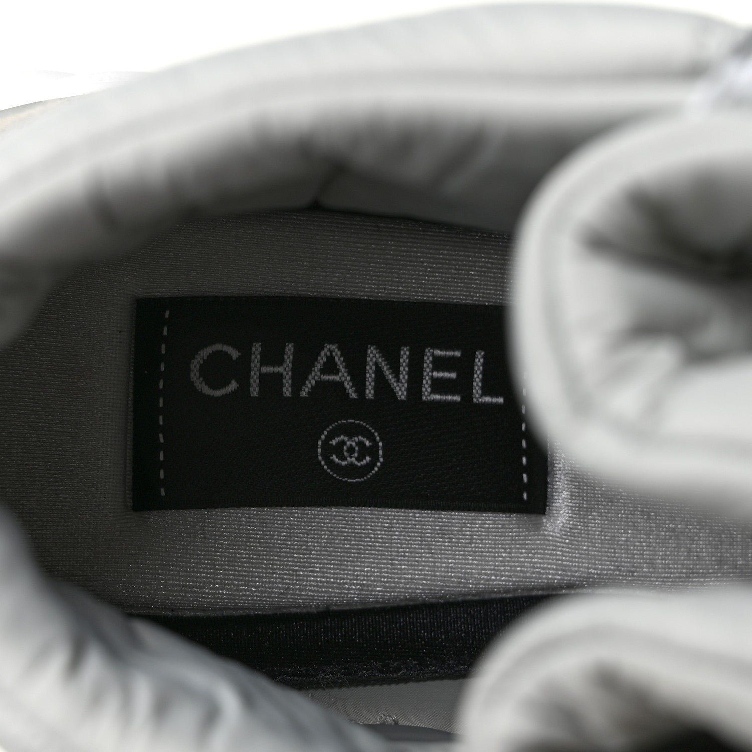 Chanel Fabric Suede Womens CC Sneakers 38 Grey 7 of 8