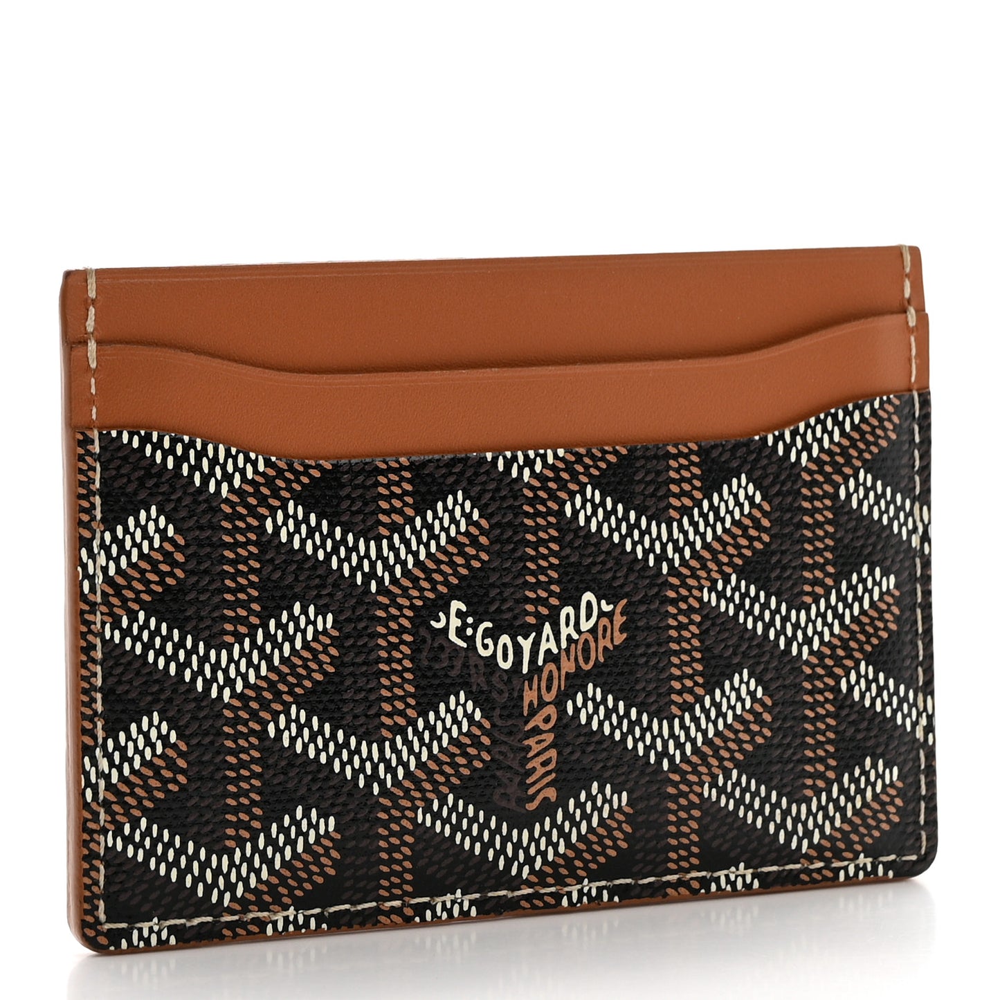 Goyardine Saint Sulpice Card Holder Black Gold