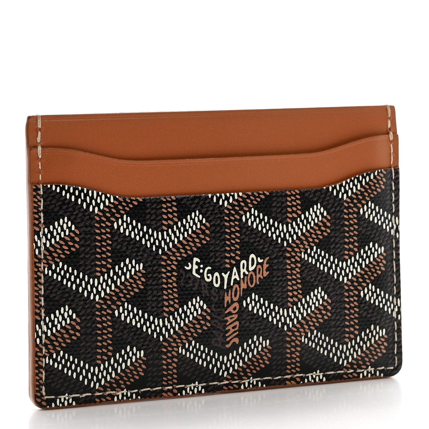 Goyard Goyardine Saint Sulpice Card Holder Black Gold 3 of 7