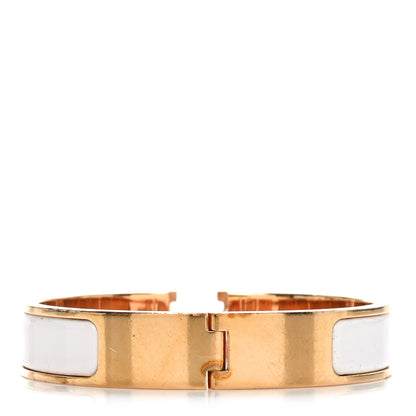Hermes Enamel Narrow Clic Clac H Bracelet PM White 3 of 4