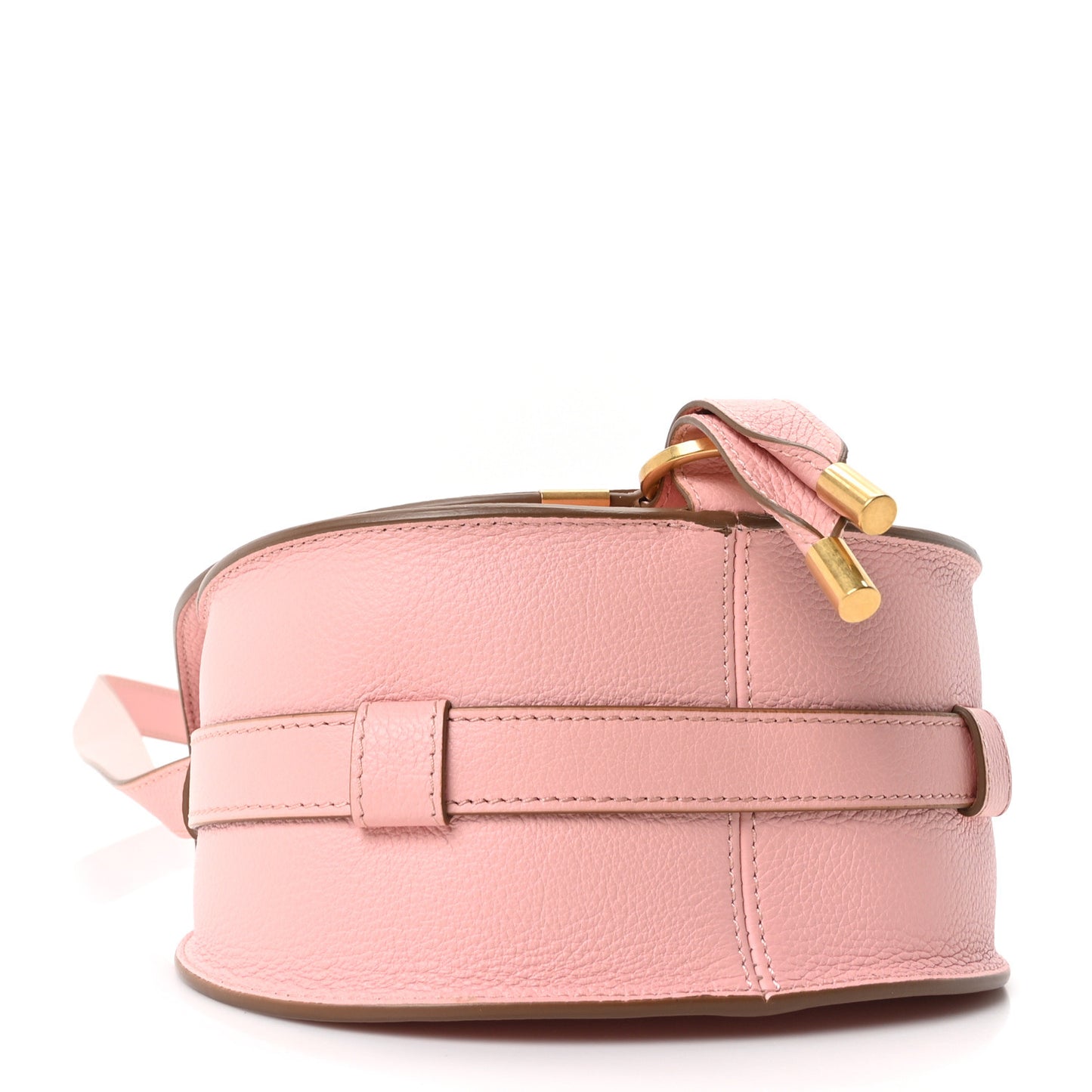 Grained Calfskin Small Marcie Saddle Bag Blossom Pink