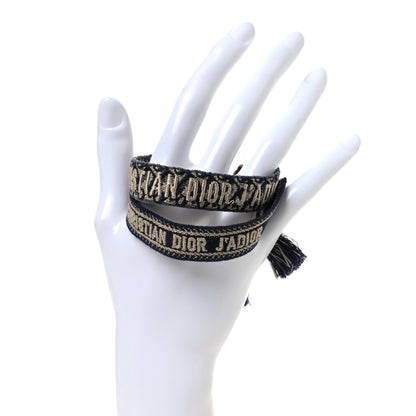 Christian Dior Woven Cotton J'Adior Friendship Bracelet Set Navy 2 of 7