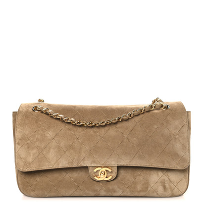 Chanel Suede Calfskin Small Souplissimo Maxi Flap Dark Beige 1 of 9