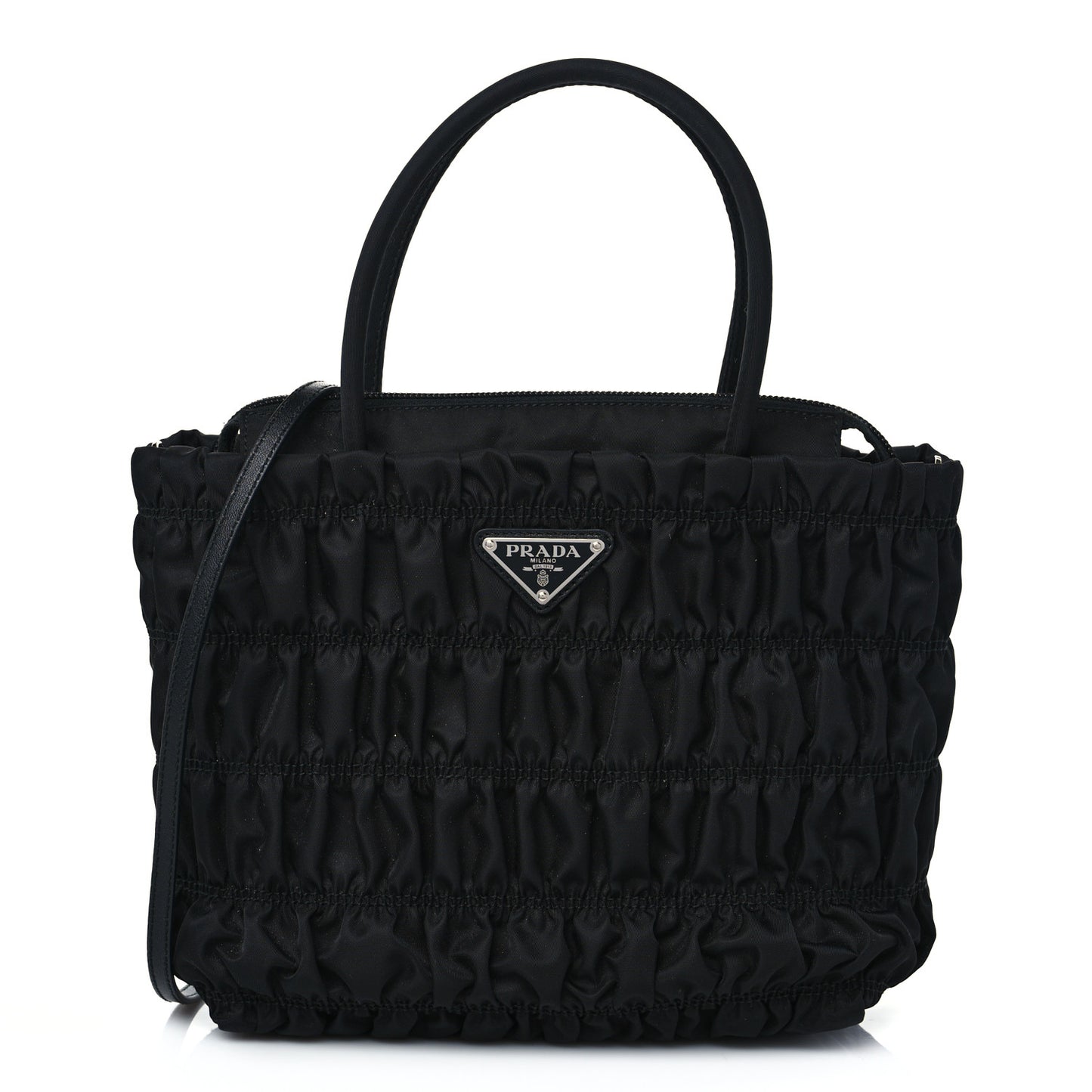 Tessuto Nylon Gaufre Tote Black