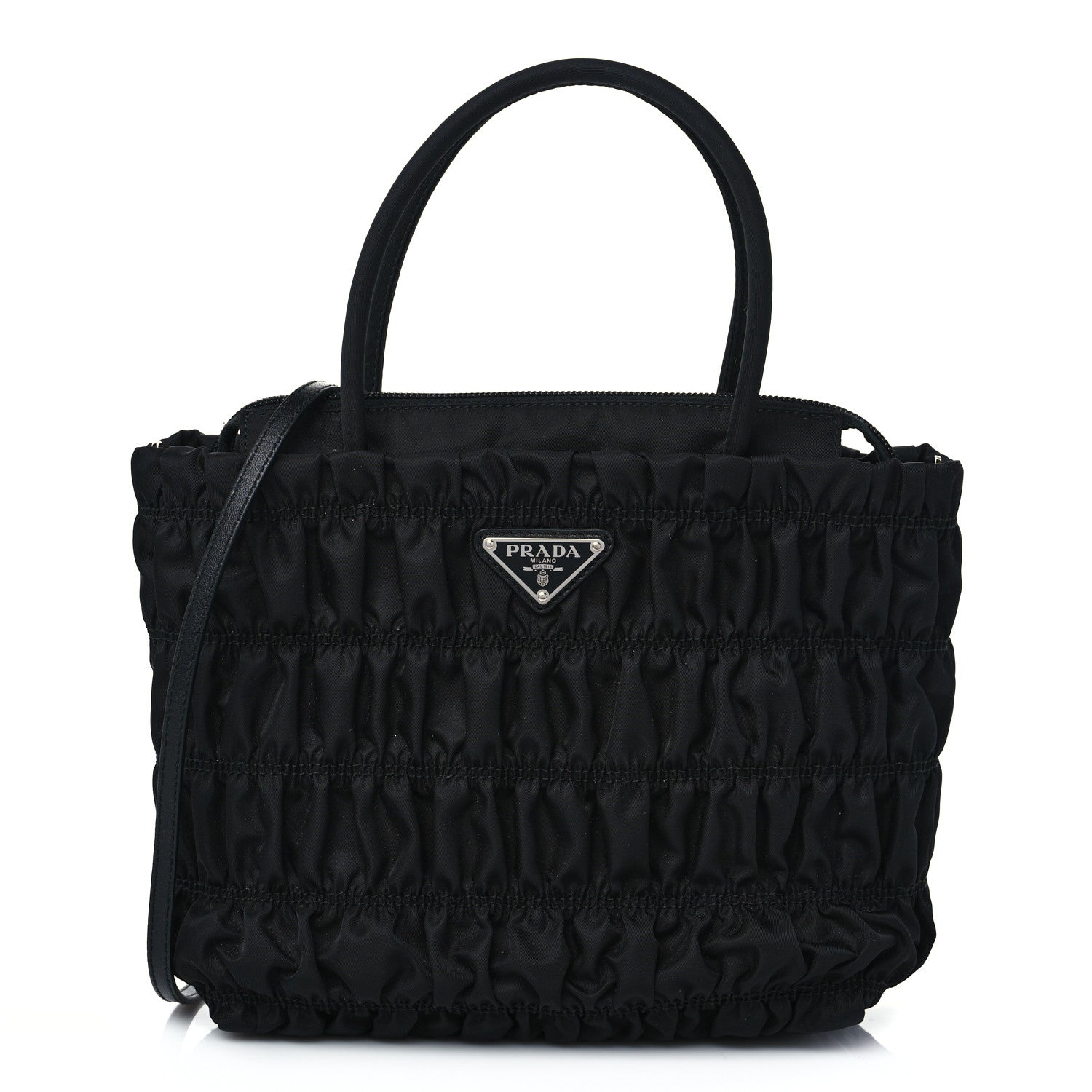 Prada Tessuto Nylon Gaufre Tote Black 1 of 7