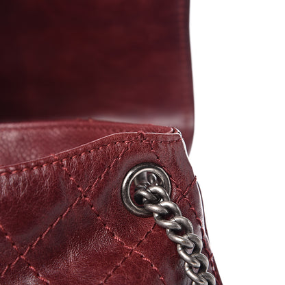 Chanel Caviar Aged Calfskin Medium Bubble Graphic Messenger Bag Dark Red 11 of 13