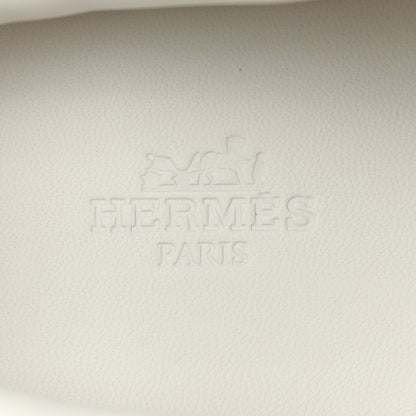 Hermes Epsom Calfskin Womens Free Sneakers 38.5 White 7 of 9