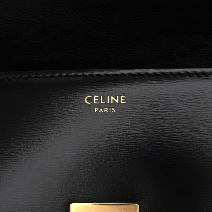 Celine Shiny Calfskin Triomphe Shoulder Bag Black 6 of 10