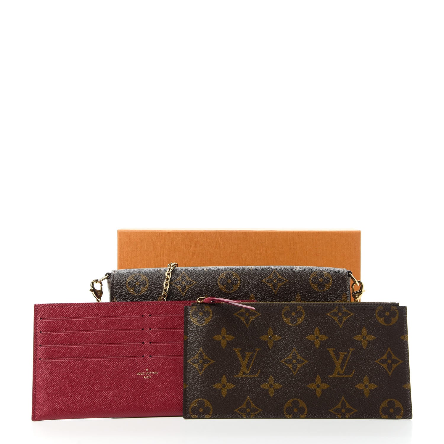 Louis Vuitton Monogram Pochette Felicie Chain Wallet Fuchsia 11 of 11