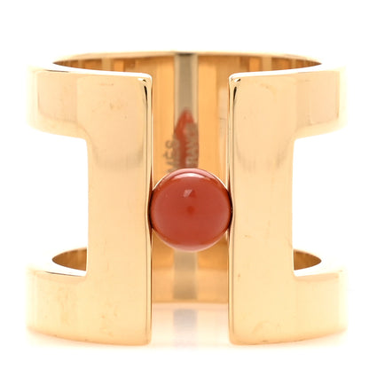 Hermes Permabrass H Perle Scarf Ring Rouge 1 of 5