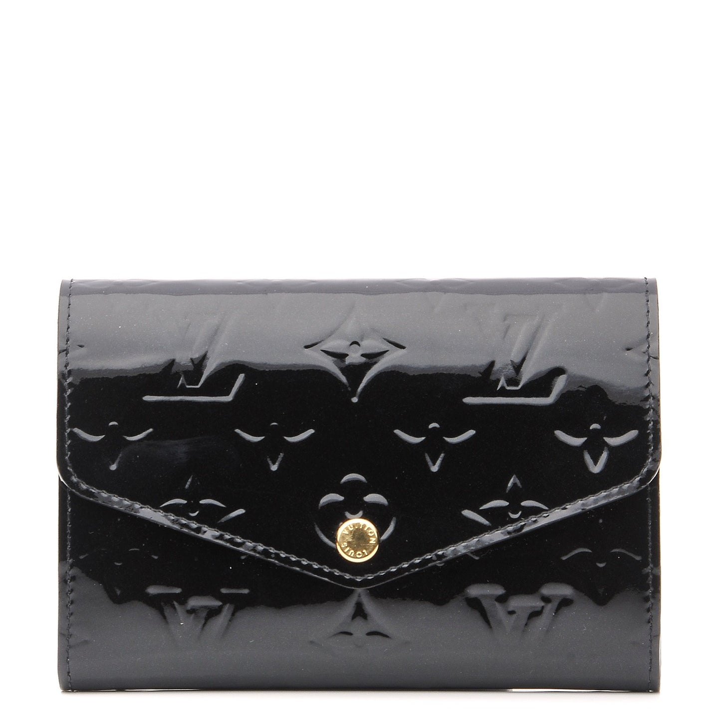 Vernis Sarah Compact Wallet Black Magnetique