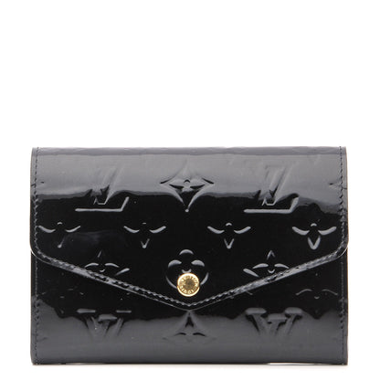 Louis Vuitton Vernis Sarah Compact Wallet Black Magnetique 1 of 8