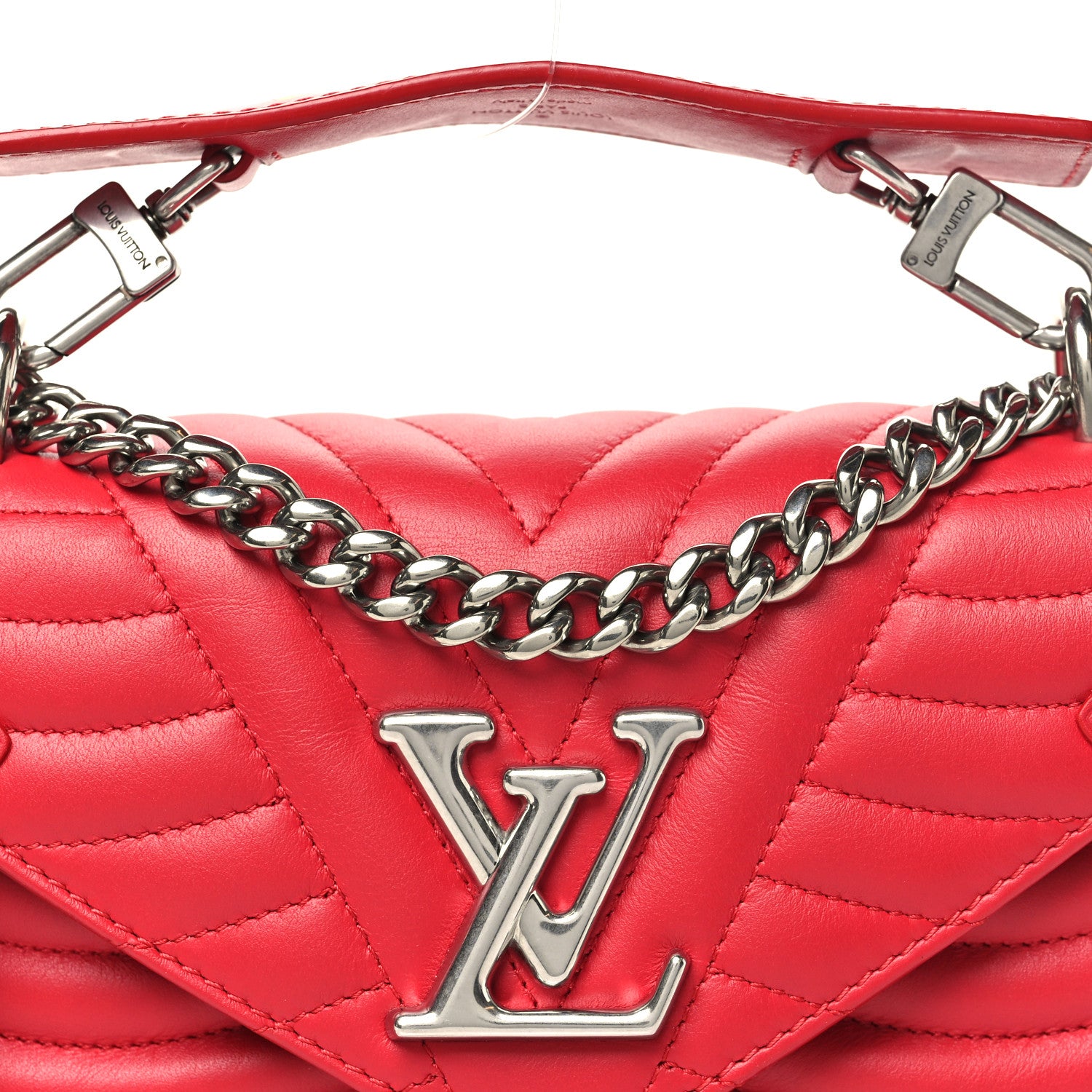 Louis Vuitton Calfskin New Wave Chain PM Scarlet 7 of 9