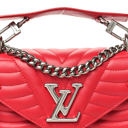 Louis Vuitton Calfskin New Wave Chain PM Scarlet 7 of 9
