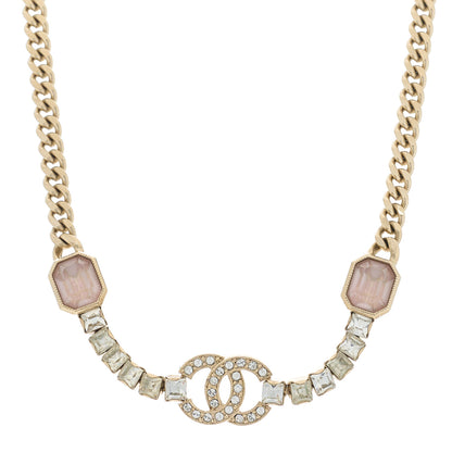 Chanel Crystal CC Choker Gold Pink 1 of 5